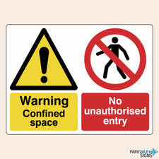Warning Confined Space / No