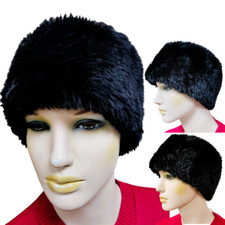 Adults Trapper Hat Faux Fur Knitted Winter Warm Cap Ski Vintage Russian Hats