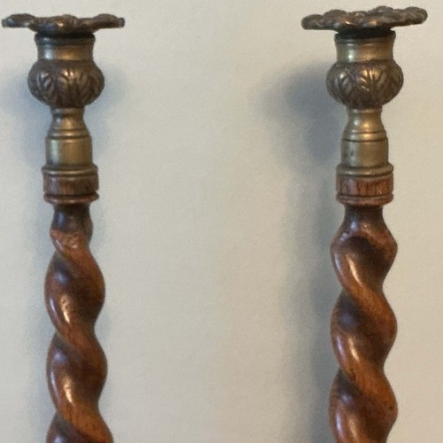 Pair vintage wooden barley - vintage,