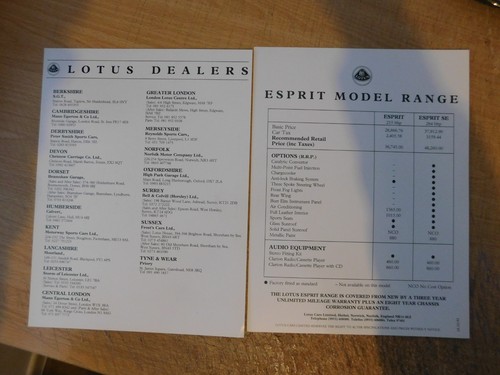 Lotus esprit excel price - lotus, &