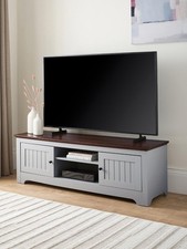 New Devon TV Unit Grey & Walnut - fits up to 55 inch TV Stylish Storage Unit