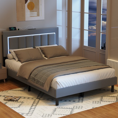Single double bed - bed, frame