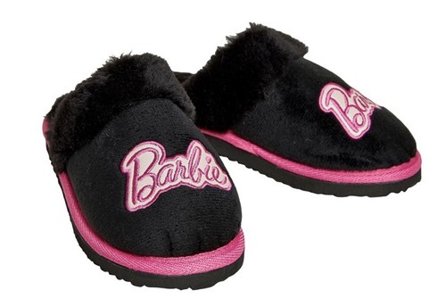 Girls barbie black - barbie, slippers