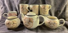 Arthur Wood Pig Tea Set & 4
