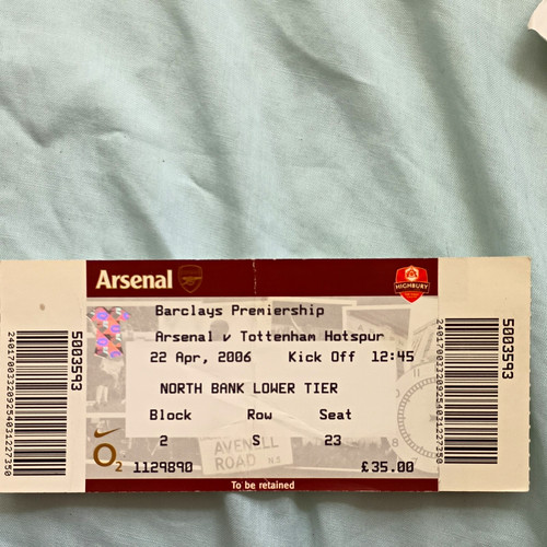 Football ticket stub arsenal - football, ticket/stub