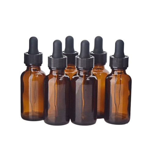 Pcs brown glass dropper - 8,