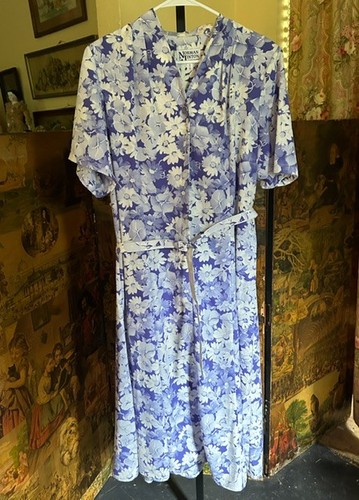 1970s lavender floral print - lavender,