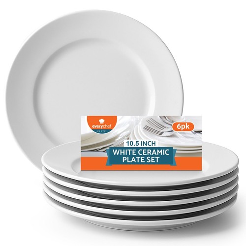 White ceramic plate 5 - white, 10.5"