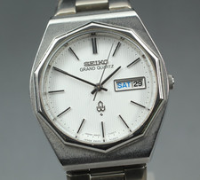 "N MINT" Vintage SEIKO GRAND QUARTZ 4843-7001 Decagonal Bezel Men Qz Watch JAPAN