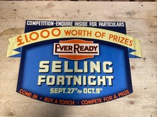 Ever Ready Battery Torch Competition Poster Vintage 