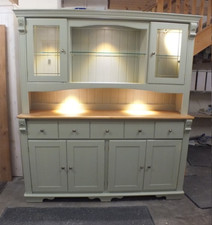 REGENCY PAINTED 6FT DISPLAY DRESSER FRENCH GREY BESPOKE SIZES COLOURS AVAILABLE
