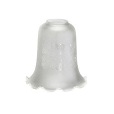 Acid Etched Bell Glass Lamp
