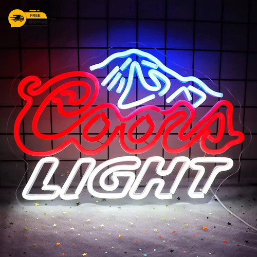 Coors light beer neon - coors,