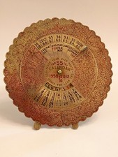 Vintage Brass Perpetual Desk Top Calendar 55 Years 1958 - 2012
