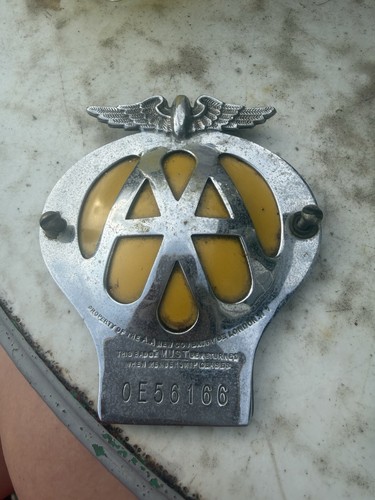 Vintage car grill badge - vintage,
