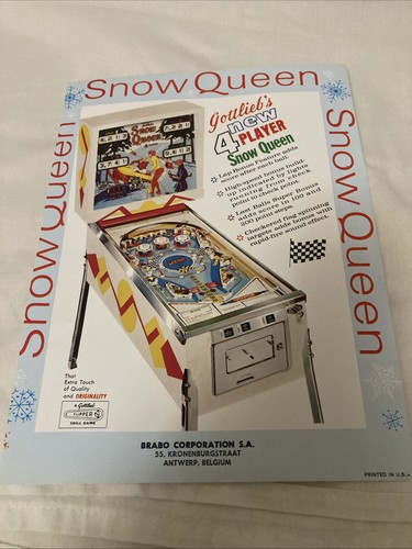 Gottlieb snow queen pin - gottlieb,