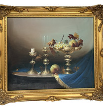 Still Life Oil Fruit Framed