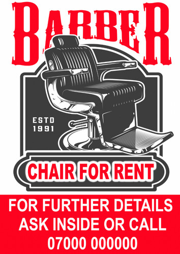 Barber chair for - barber, vacancy