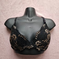 Black and gold lace floral - black,
