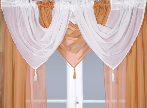 Voile swags tassled all - tassled,