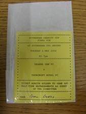 04/05/2004 Ticket: Rotherham Charity Cup Final, Dearne CMW v Thurcroft Hotel [At