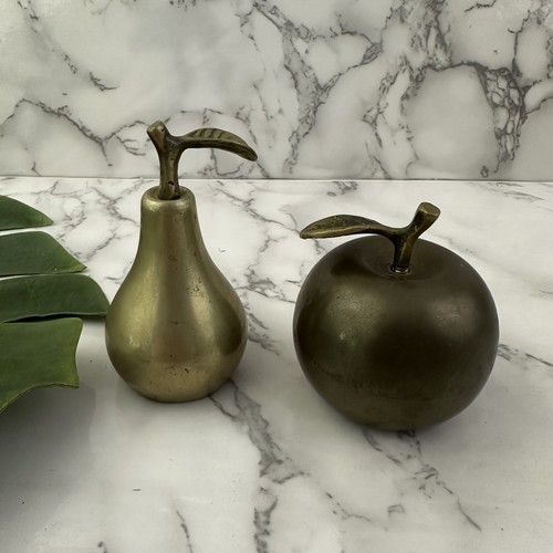 Vintage 90s brass apple - vintage,