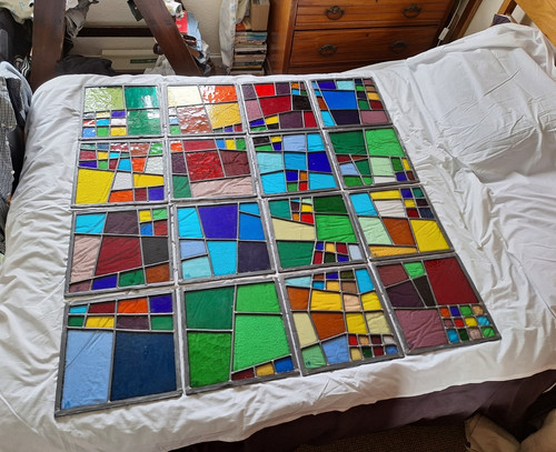 Abstract stained glass and - stained,
