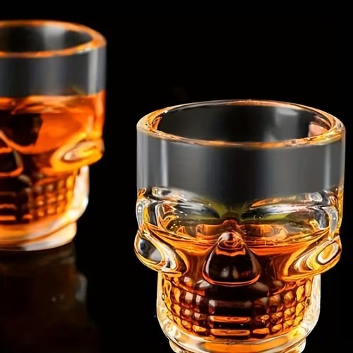 Skull shaped 50ml clear shot - skull,