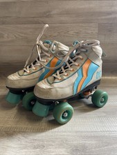 Rio Varsity Roller Quad Skates Women Girls Retro Style Grey Blue UK 4 EUR 37