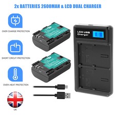 2pcs 2600mAh LP-E6 Battery &