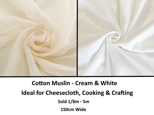 Muslin fabric material white - muslin, -white