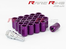 20 x Purple Tuner Wheel Nuts Fits Ford Mondeo ST220 With Aftermarket Alloys