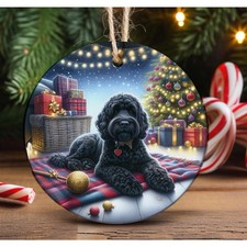 Black Labradoodle Christmas