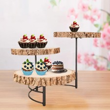 Wooden Cake Stand 3 Tier Serving Platter Dessert Stand Stand for Desserts