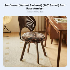 Scalloped Back Swivel Chair