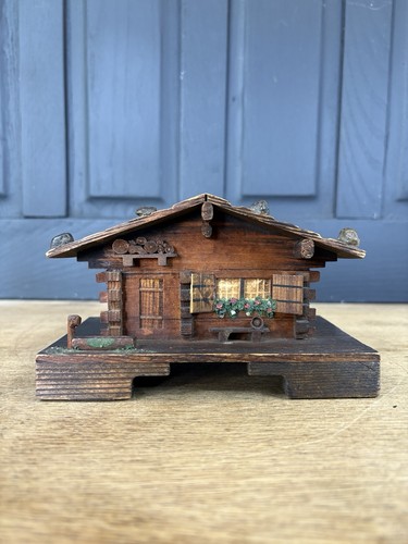 Vintage swiss chalet music box - vintage,