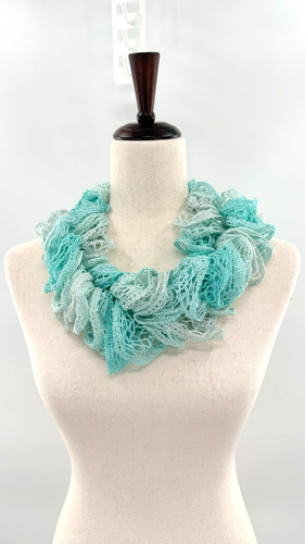 Homemade ruffle yarn scarf ice - ruffle,