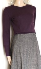 Artigiano made in Italy purple 50% Merino wool lightweight knit jumper size 8-10