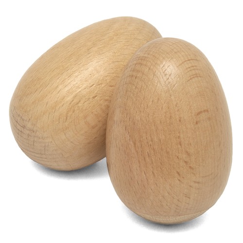 Wooden natural egg - egg, shakers