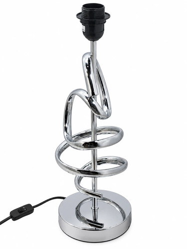 Table lamp chrome swirl - table,