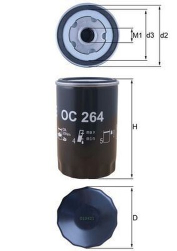 Oil filter mahle fits audi - fits, vw
