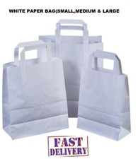 PAPER CARRIER BAGS WHITE SOS