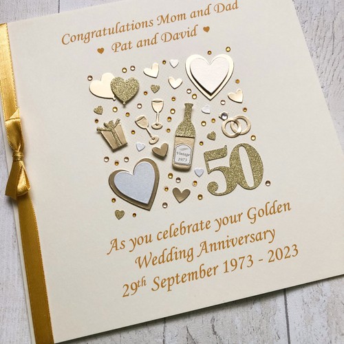 Golden wedding card 50th - card,