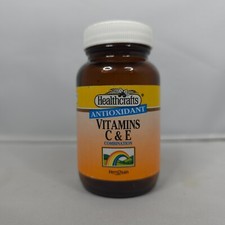 1990s Healthcrafts - Vitamins C & E - EMPTY Medicine Tablet Bottle Prop VTG