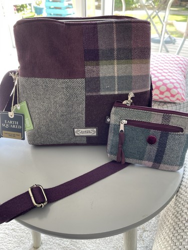 Tartan earth squared crossbody - tartan,
