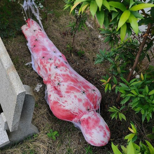 Halloween fake corpse garden - halloween,