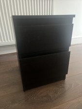 IKEA MALM Black/Brown 2 Drawer