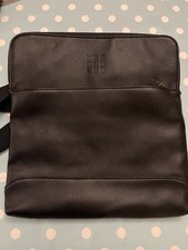 Moleskine Classic Vegan Leather Device Bag Vertical Black Shoulder Strap Pockets