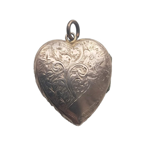 Vintage rolled gold heart - rolled,