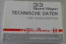 Technical Data Book Alfa Romeo